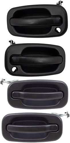 Miniatura 2 de AutoandArt Brock - Juego de 4 manijas de repuesto para puertas exteriores con textura delantera y trasera, compatibles con camioneta Silverado