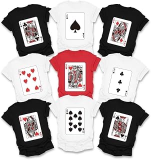 Deck of Cards Group Shirt, Family Matching Shirts, King and Queen Shirt, Couple Matching Tshirt, Funny Card Game Costume Tee