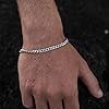 Made by Nami Herren-Armband aus Edelstahl - Silber-Armband Männer in versch. Größen & Farben - Cuban Link Armkette - Dezenter Herren-Schmuck - Geschenk-Idee für Ihn (Silber, 18cm, 4mm) #4