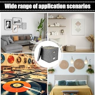 Whrcy Boite De Rangement Pour Disques Vinyles Jusqu’à 50 + 12 Pouces, Caisse Rangement Vinyle, Boîte De Rangement Pour Disques Vinyles Avec Couvercle Et Poignées Pour Déménagement, Bureau, Placard - Les Beatles, Paul McCartney, John Lennon, RIngo Starr, George Harrison Whrcy Boite De Rangement Pour Disques Vinyles Jusqu'à 50 + 12 Pouces, Caisse Rangement Vinyle, Boîte De Rangement Pour Disques Vinyles Avec Couvercle Et Poignées Pour Déménagement, Bureau, Placard – Image 4