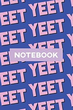 Paperback Notebook: Yeet Pink Black Typography Meme Pattern Book