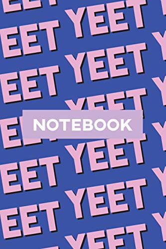Notebook: Yeet Pink Black Typography Meme Pattern image 3