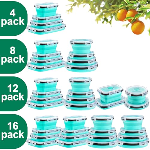8-Pack-Collapsible-Food-Storage-Containers-With-Lids-Collapsible-Storage-Containers-Sets-Silicone-Collapsible-Bowls-For-Camping-RV-Accessories-Travel-Trailer-Must-Mixed-oz-8