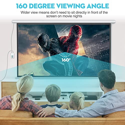 Motorized Projector Screen - Dinah 16:9 4K 3D Hd 100 Inch Electric Projector Screen Pull Down With Wireless Remote Contror (100In) #TOP4