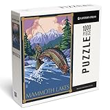 Lantern Press Mammoth Lakes, California, Fly Fishing 1000 Piece Jigsaw Puzzle for Adults, Made in USA with Reference Poster