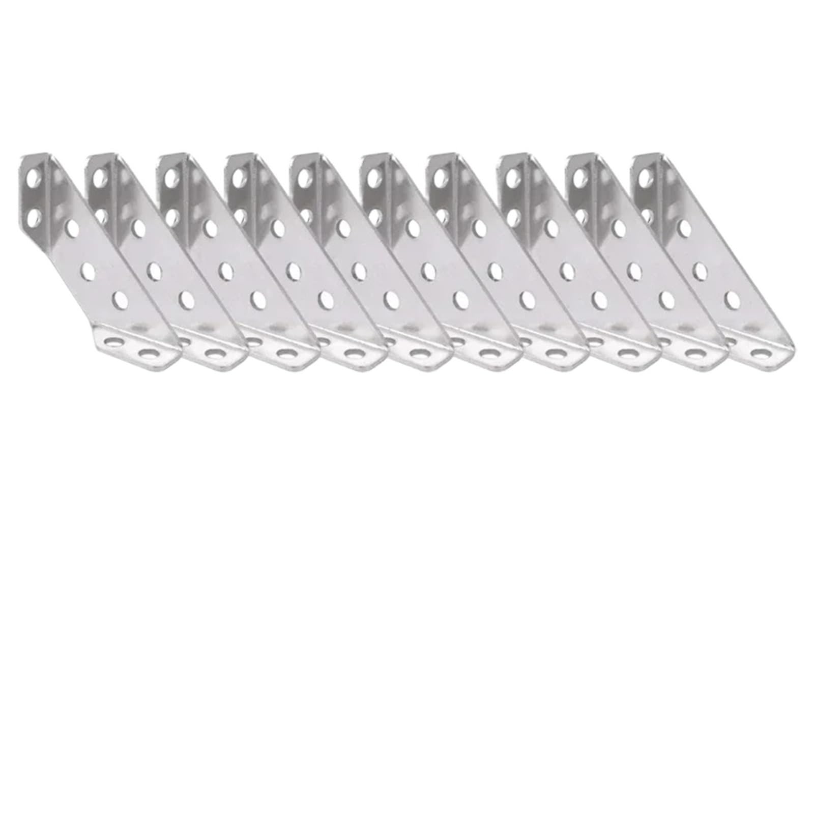 Corner Braces Brackets 20Sets Stainless Steel 90 Degree Corner Bracket with Screws for Cabinet Frame Support Fix(10 Sets)
