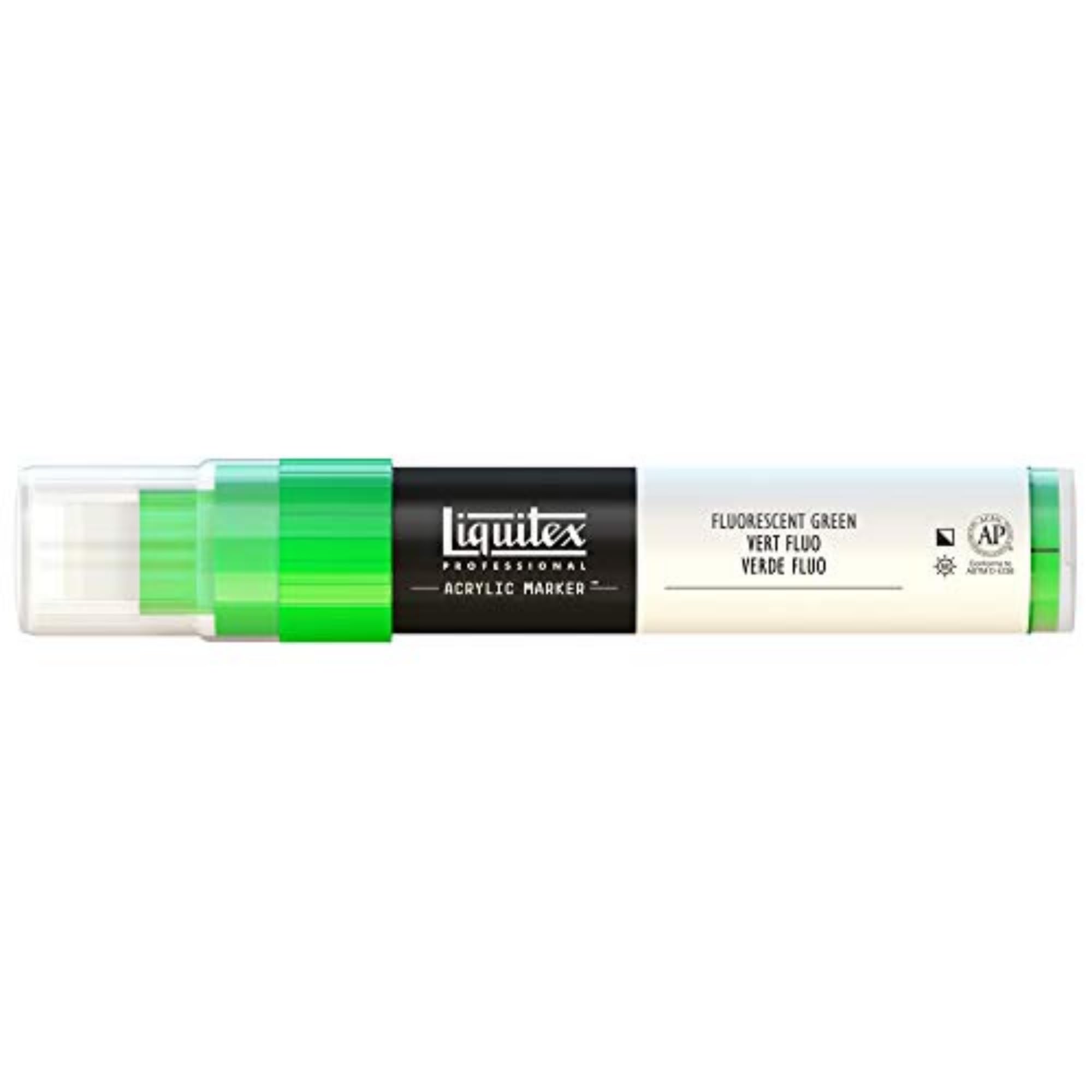 Liquitex Professional Paint Marker with 8-15 mm Wide Nib - Fluorescent Green