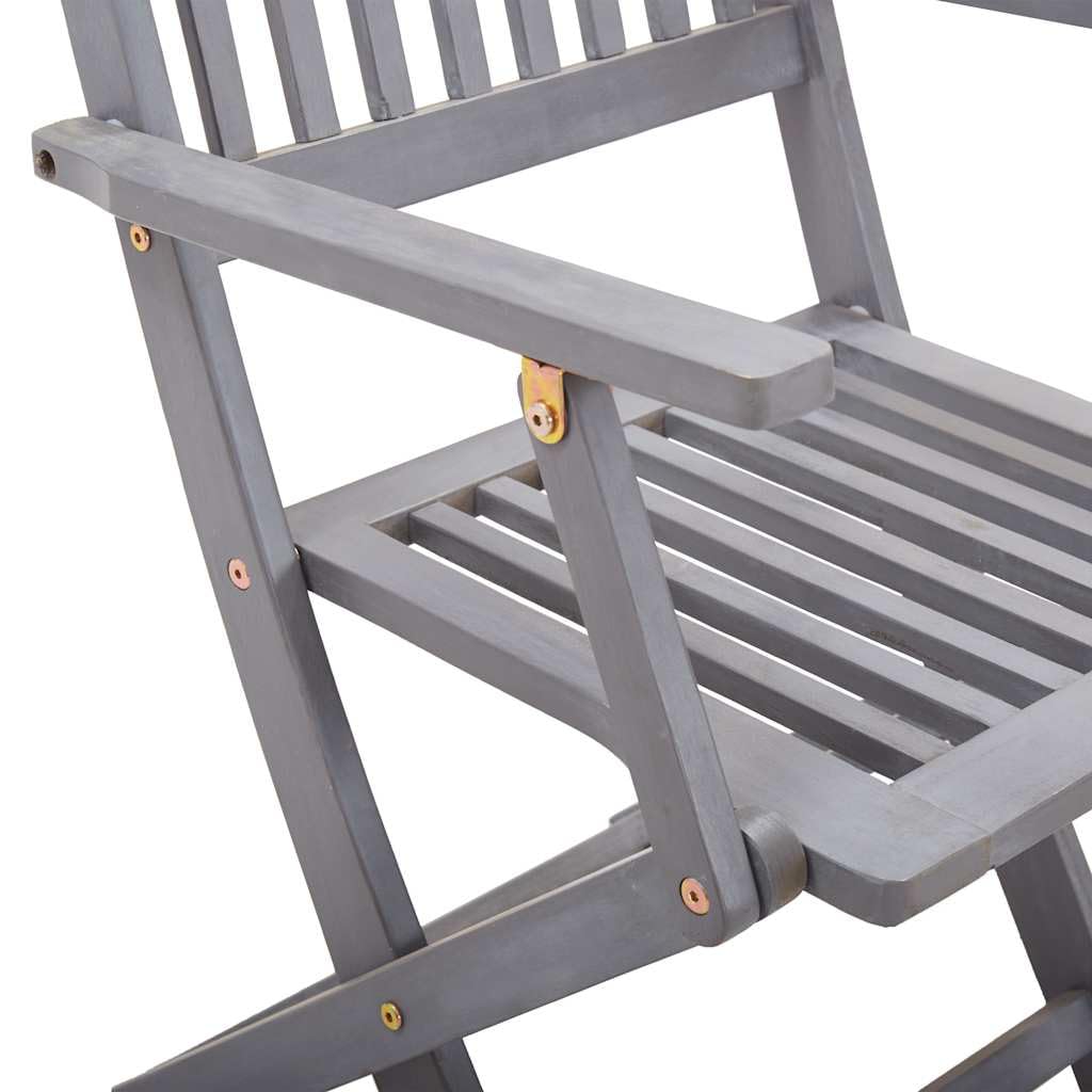 vidaXL Sedie da Giardino Pieghevoli Seggiole da Esterni Richiudibili Arredo da Giardino Mobile da Esterni 4 pz Legno Massello d'Acacia