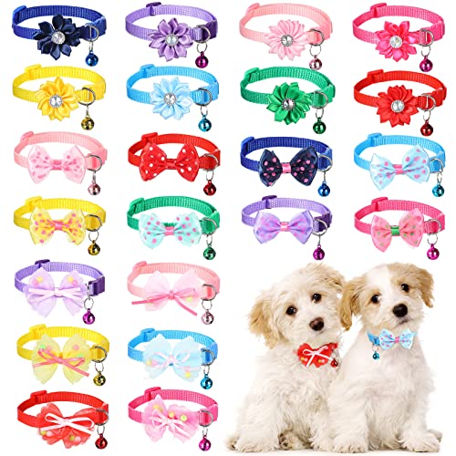 22 Pack Dog Bow Tie Dog Flower Collar Adjustable Bowtie Dog Collar Flower Pet Supplies Collars Dot Print Bowknot Flower Neck Tie for Medium Small Dog Cat Puppy (Cute) 22 Pack Dog Bow Tie Dog Flower Collar Adjustable Bowtie Dog Collar Flower Pet Supplies Collars Dot Print Bowknot Flower Neck Tie for Medium Small Dog Cat Puppy (Cute)