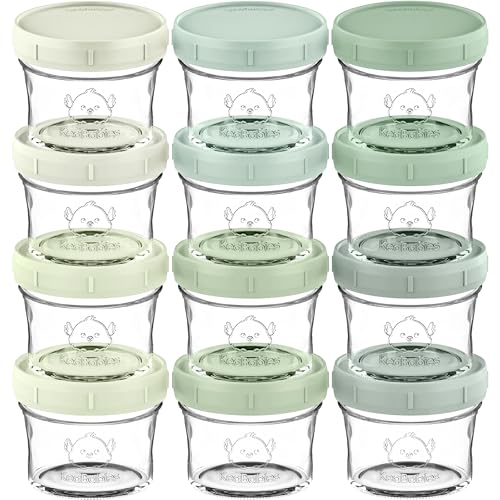 KeaBabies 12-Pack Sage Jars