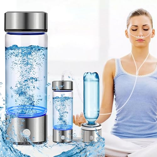 Hydrogen Water Bottle Generator 3 in 1,Portable Hydrogen Rich Health Water Bottles,Hydrogened Glass...