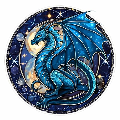 ijbnhd 5D Dragon Stain Glass Diamond Art Kits for Adults 14X14inch - image 1
