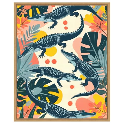 Amanti Art Framed Canvas Wall Art 28x23 Crocs by Uma