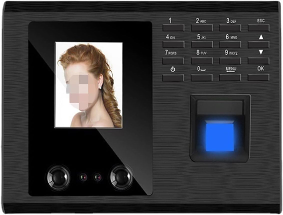 Time Attendance Clock Punch Card Machine Face Fingerprint Recognition Attendance Machine Fingerprint Punch Card Machine Face Recognition Check-in for Employees to Attend attendance