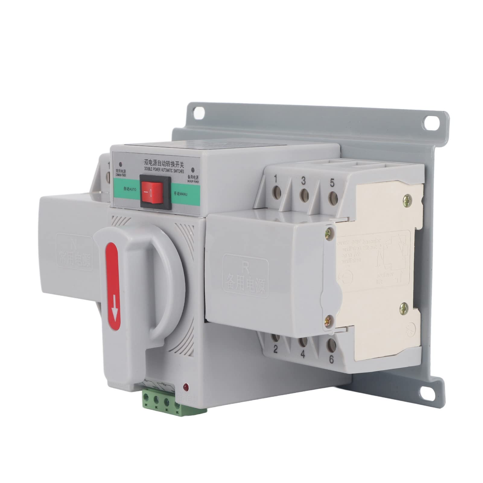 1 szt. 220 V 3 P mini inteligentny automatyczny wyłącznik nadprądowy 63 A podwójny przełącznik zasilania do budynków biurowych