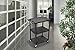 Luxor Multipurpose Three Shelves Structural Foam Plastic Storage Utility Cart - Black