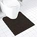 MAYSHINE Contour Bath Mats for toilet | nonslip | Soft | Absorbent water | Dry Fast | Machine-washable (20"x24" Brown)