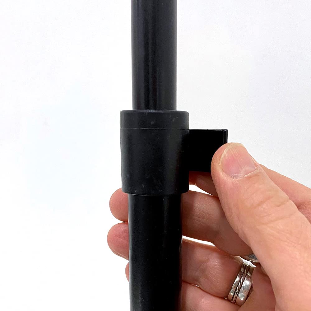 DisplayLager - Infoständer aus Stahl in Schwarz, Höhenverstellbar, Robust. Für Quer/Hochformat Einsatz (A4)