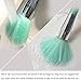 Qivange Makeup Brushes, Synthetic Bristles Professional Blending Brushes with Box(Teal, 15 PCS)