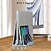 JARLINK 4-in-1 Adjustable Vertical Laptop Stand Holder, Aluminum Dual Slots Laptop Rack for Desk, Space-Saving Organizer Compatible with All MacBook, Surface, Chromebook, and Gaming Laptops (Grey)