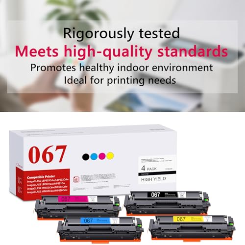 Image of 067 Toner Cartridge Set 067H MF654Cdw MF656Cdw Replacement for Canon Color ImageCLASS MF654Cdw MF653Cdw LBP632Cdw LBP633Cdw Printer (4Pack,B /C /Y /M)