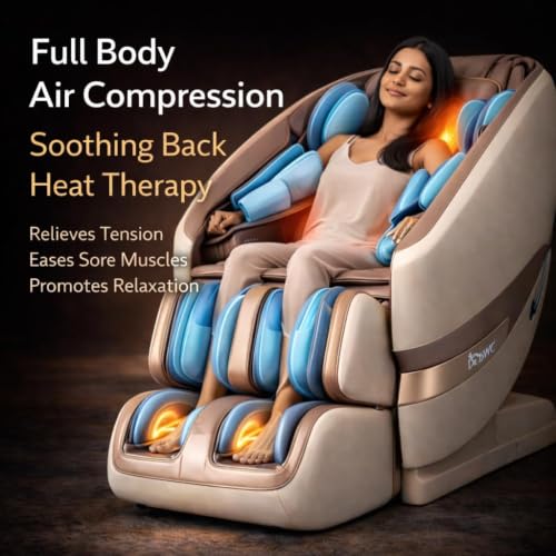Image of 4D Massage Chair Full Body| Zero Gravity SL Track| AI Chair for Home| Foot & Calf Massager| Luxury Electric Automatic Chair for Back Pain|Smart Remote