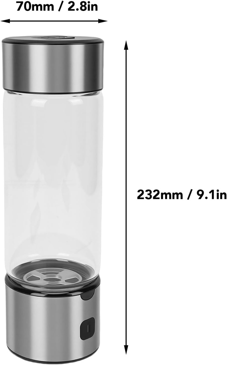 Pssopp Hydrogen Generator Water Cup, Water Bottles USB Rechargeable Hydrogen Rich Bottle for Office Fitness Drinking Generator Cup, Strong