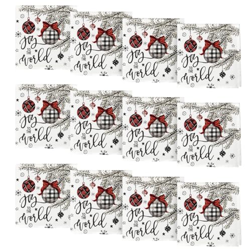 Servilletas de Tela Horaldaily Navidad 18x18 Inch Set 12 miniatura 1