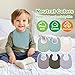 RAINFLOW 6 PCS Muslin Baby Drool Bibs - Adjustable Baby Boy Bib,Drool Bibs for Unisex Boys and Girls,Muslin Soft Absorbent Set for Eating,Drooling,Teething