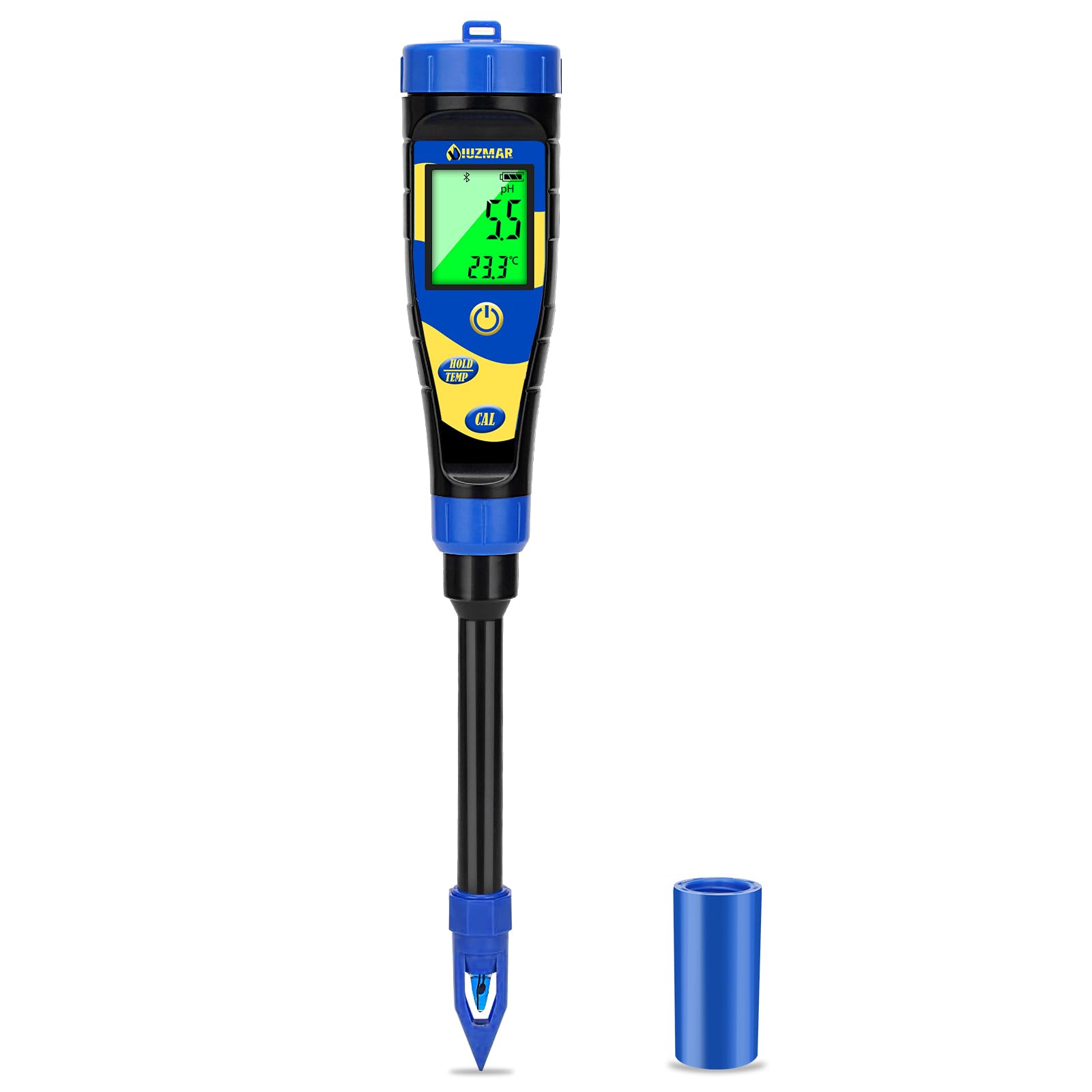 UIUZMAR Misuratore del pH del Terreno, Misuratore Digitale pH Suolo Pianta | Prato da Giardino Kit di Tester pH Terreno per Erba, Serra, Agricoltura, Tester del pH del Terreno per Acqua, Alimenti