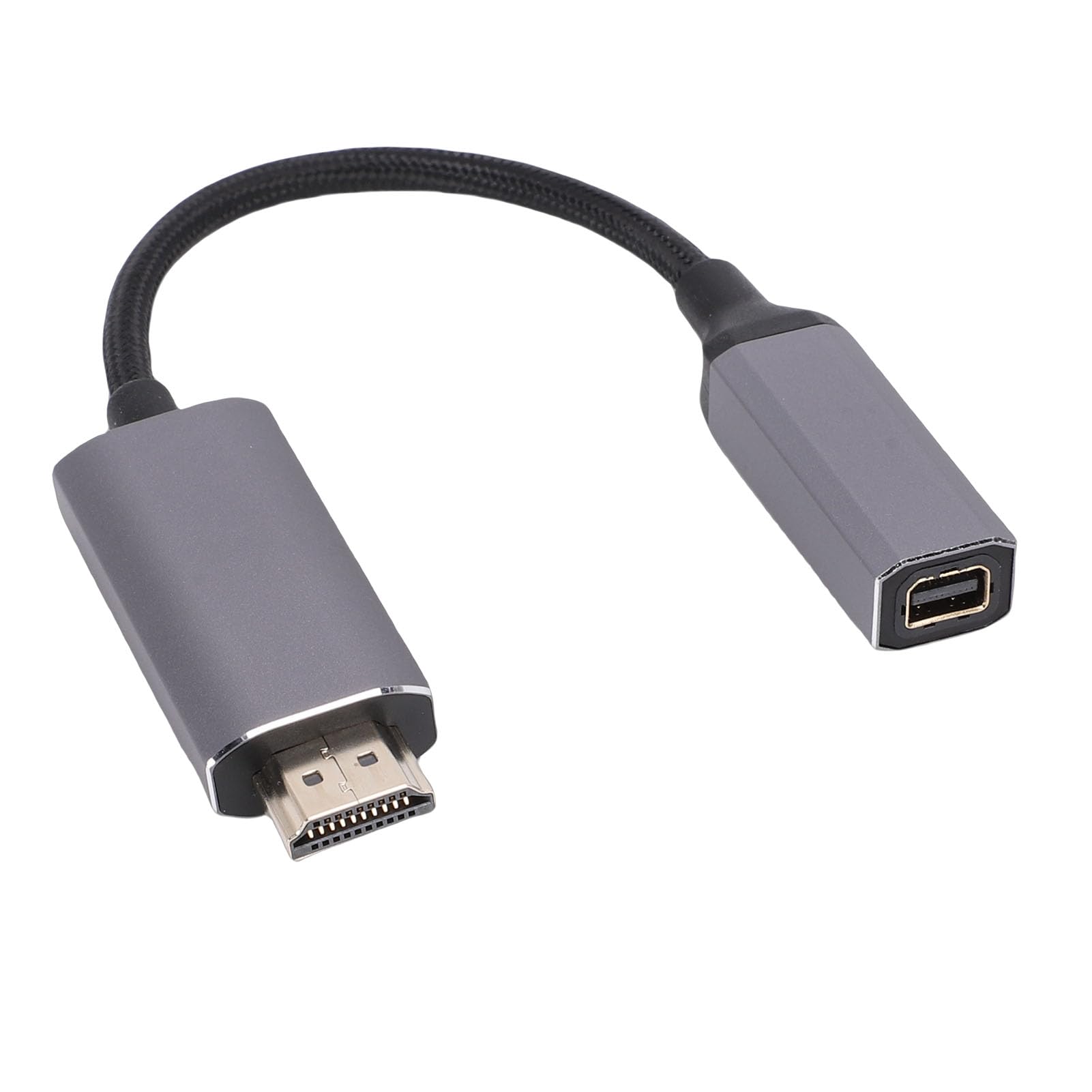Annadue Adaptateur HDMI vers Mini DisplayPort, 1080P @ 60 Hz, Cordon HDMI Unidirectionnel en Alliage D'aluminium vers Mini DisplayPort Femelle avec Câble USB pour PC Portable P3/P