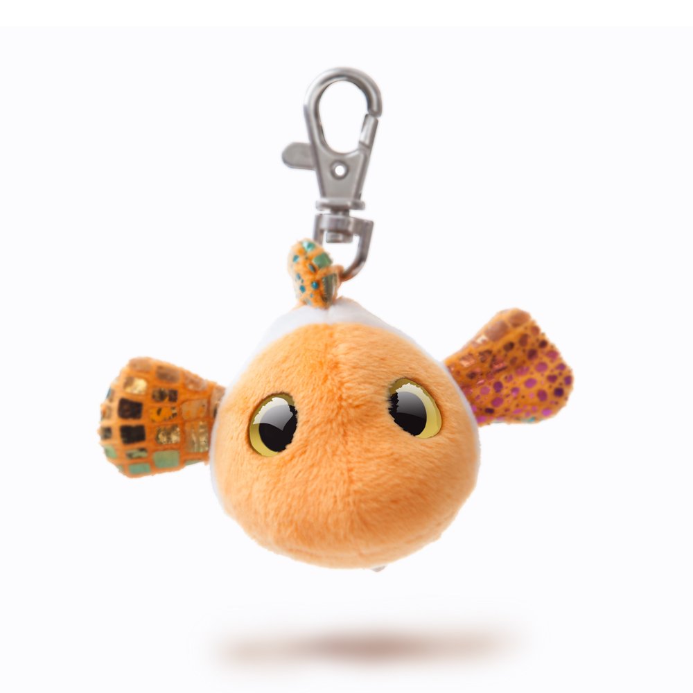 Aurora World Clownee the Clown Fish Yoohoo and Friends Backpack Clip (Orange/White/Gold)