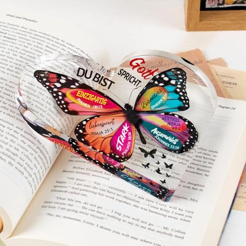 Christliche Geschenke für Frauen, Acryl Schmetterling Plakette -Geschenke für Frauen Schwester Beste Freundin Mädchen Kollegin zum Weihnachten Geburtstag Ostern, Taufgeschenke für Mädchen