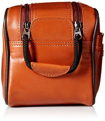 Dopp Men's Veneto Soft Sided Multi-Zip Travel Kit-Leather, Tan #TOP2