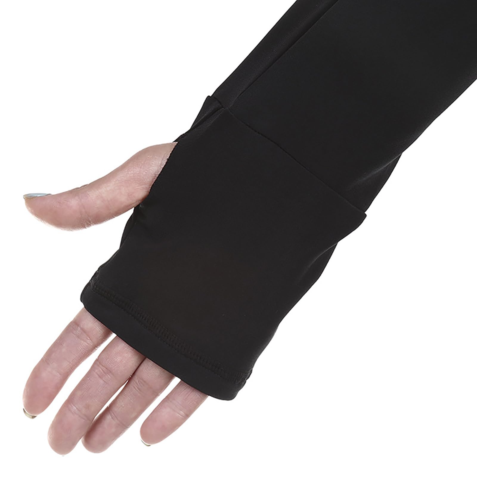 Veste de Patinage sur Glace Filles Femmes Vestes D'entraînement de Patinage Artistique en Cristal(Size:3XL,Color:Noir-Thin)