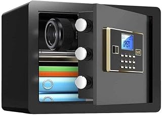 Fireproof Waterproof Deposit s for s Security, Electronic Password Anti-Theft System Embedded Multi-Color -38x30x30cm for Home Office Cash Use,Black