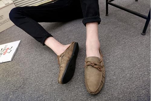 Men's Suede Round Toe Backless Flat Loafers with Tassel Comfortable Non-Slip Casual Moccasins for Driving Walking Working2