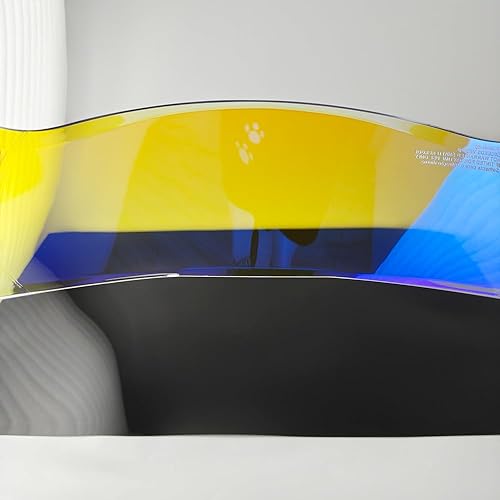 Miniatura 5 de FF370 - Protector solar para LS2 FF394, FF325, fácil visera, resistente al viento, para casco de moto (azul transparente, para noche de día)