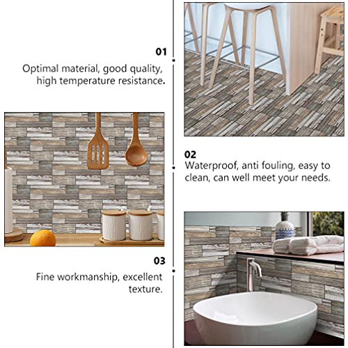 Happyyami 6 Blätter Wandaufkleber Selbstklebende Backsplash-aufkleber Backsplash Aufkleben Küchenrückwand Aufkleben Backsplash-fliese Für Die Küche Hintergrund Pvc 3d Decke Regeneration