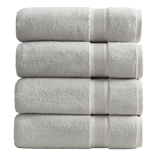 Springtree Home Luxury Bamboo Rayon Bath Towel Set of 4 | 35% Bamboo Rayon - 65% Cotton | Absorbent...