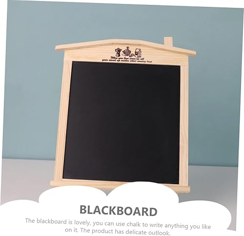 Miniatura 8 de STOBOK 2 Sets Little House Chalkboard Desk Topper Pizarrones para Niños Chalkboard Wall Message Center Tabletop Menu Board Magnetic Chalkboard for
