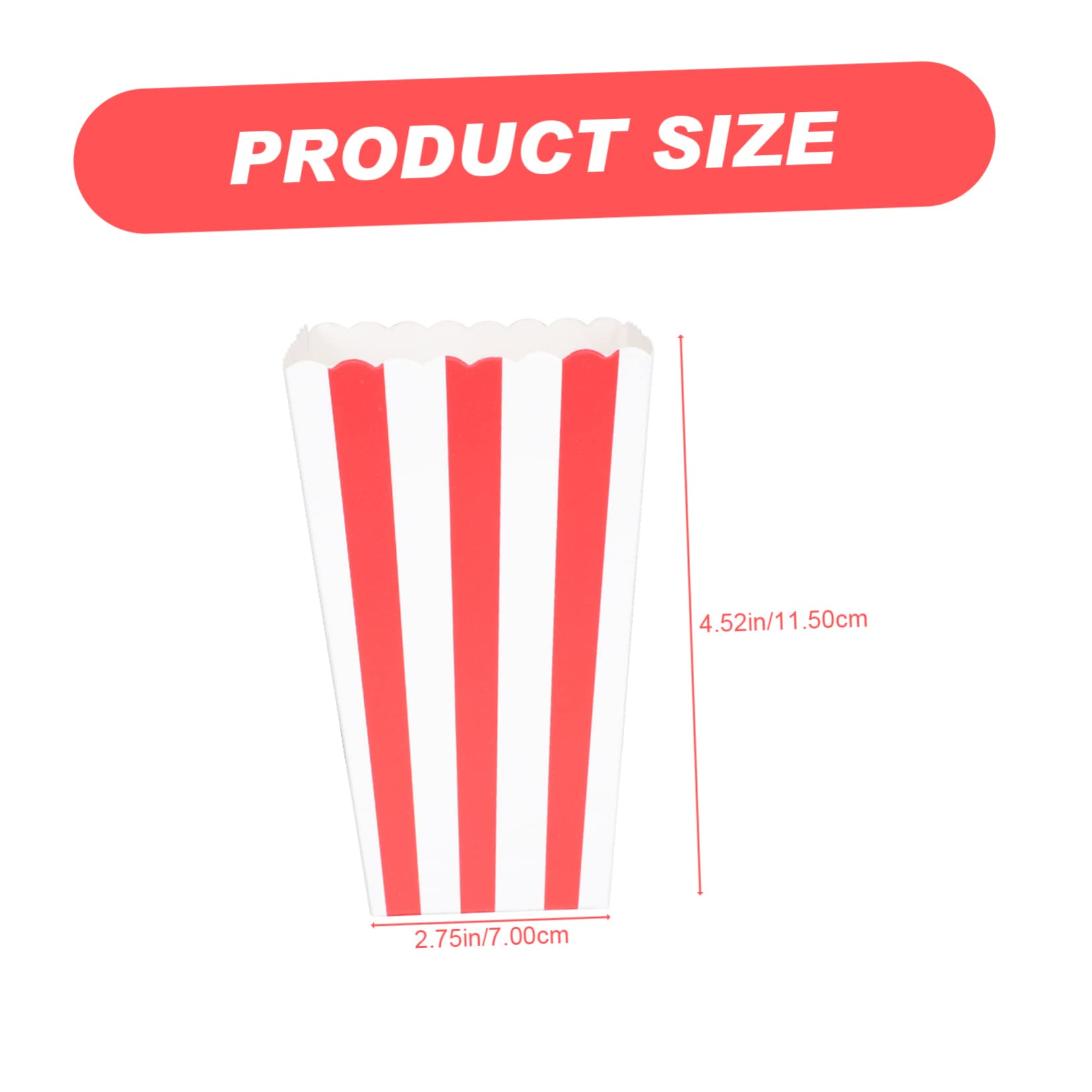 VALICLUD 48Pcs Popcorn Buckets for Parties Carnival Snack Containers Premium Snack Boxes for Popcorn Candy and Treats for Celebrations and Events