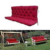 Wasserdichte Outdoor-Bank mit Rückenpolster, bequeme 2- und 3-Sitzer-Gartenschaukel & Hängemattenabdeckung, perfekt für Holzstühle und Palettensitze, ideal für Terrasse