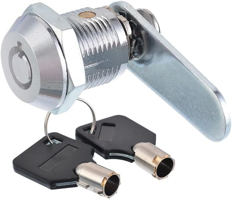 Padlock Drawer Cupboard Box Cylinder Lock with 2 Keys Furniture Hardware 1Pcs(M18-30)