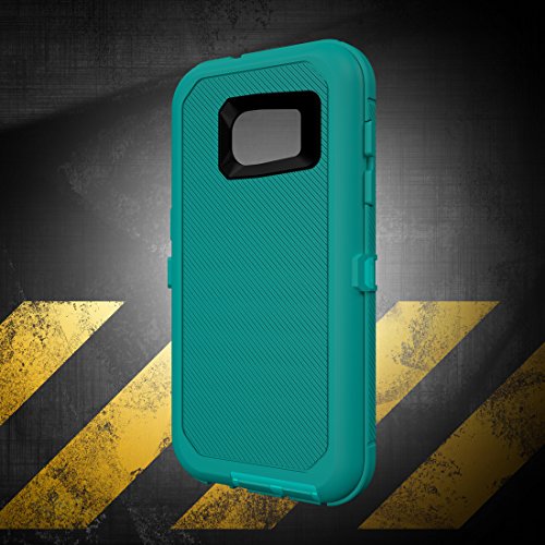 Galaxy S7 Case, Caseologist [Armor Series] [Shock Proof] [Teal] For Samsung Galaxy S7 Case [Built In Screen Protector] [With Holster & Belt Clip] [Fits Otterbox Defender Series Belt Clip] #TOP4