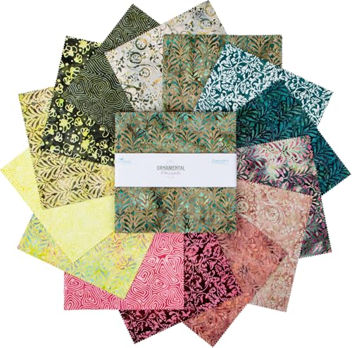 Expressions Batiks Ornamental Floreale 42 10-inch Squares Layer Cake Riley Blake 10-23215-42