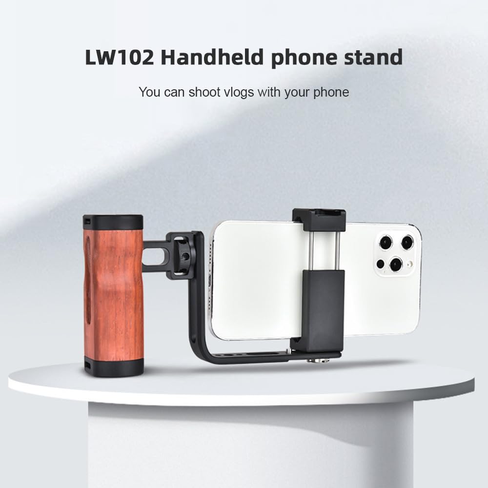 Andoer Estabilizador De Teléfono Inteligente De Agarre De Video Universal Para Smartphone Soporte Vlog Portátil Para Teléfono Kit De Equipo De Video Para Smartphone Para Grabación De Video De Vlogging