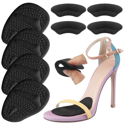 Image of SIIHEA Metatarsal Pads Ball of Foot Cushions, Heel Inserts for Women, Foot Pain High Heel Comfort Shoe Filler, Heel Pads Grips for Shoe Too Big, Loose Shoes, Blisters (Black)