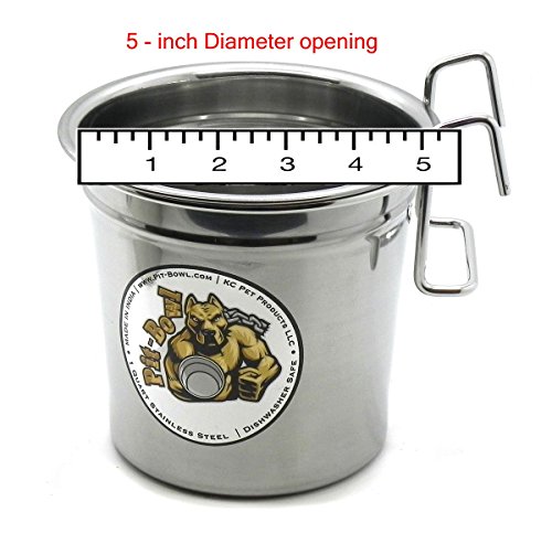 Pit-Bowl Stainless Steel Hook-On, Dog Crate Water Bowl (1 To 1.5Qt) Cr82 #TOP6