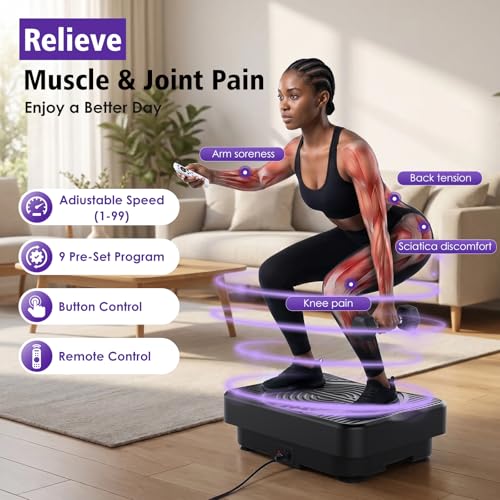 Image of Homesy Vibration Plate Exercise Machine for Lymphatic Drainage & Fitness